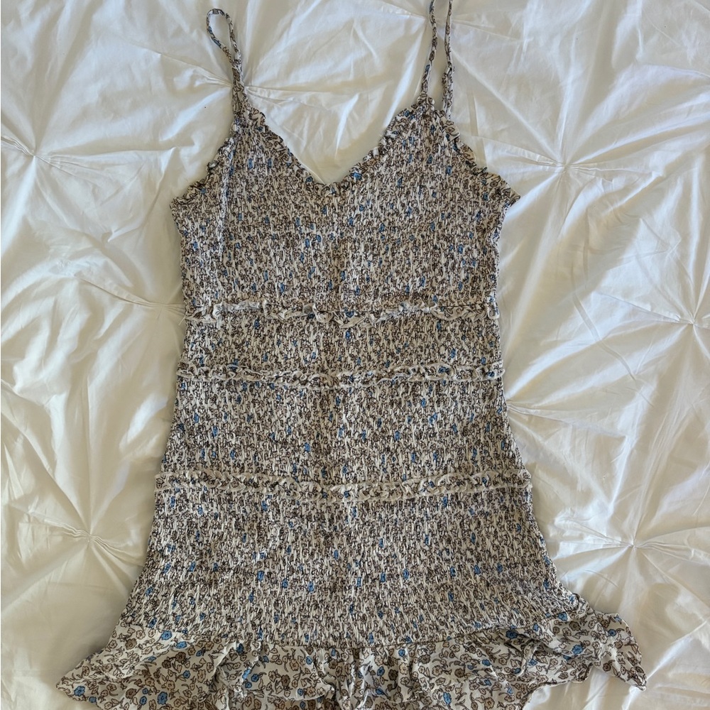 Y2K Scrunch Floral Mini Dress